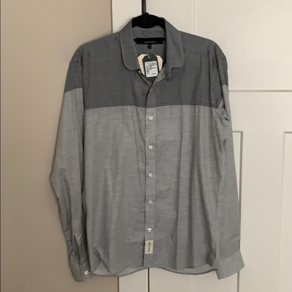 Bespoken grey two toned contrast sportshirt.